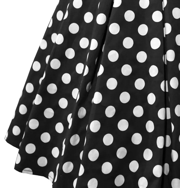 Polka dot pleated skirt