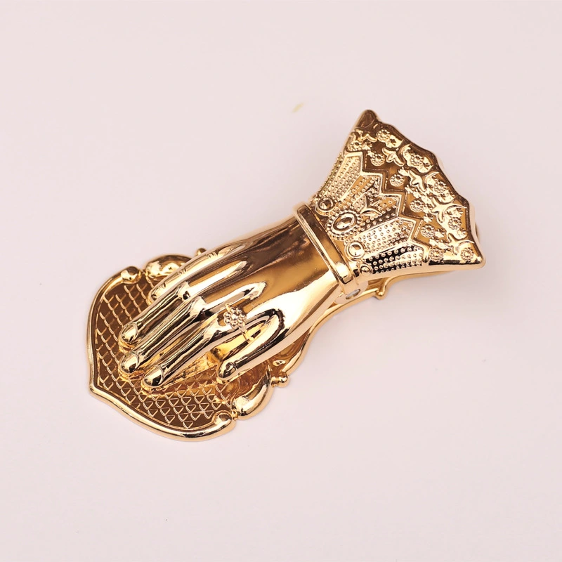 Lady's hand metal gilded hand sleeve swing clasp