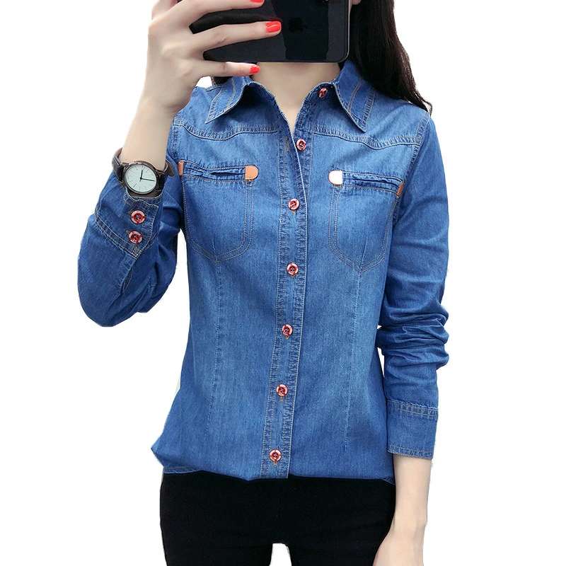 Korean Style Thin Jacket All-match Long-sleeved Denim