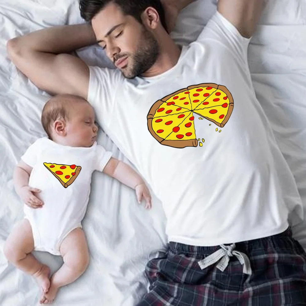 Cute Pizza Short Sleeve Family