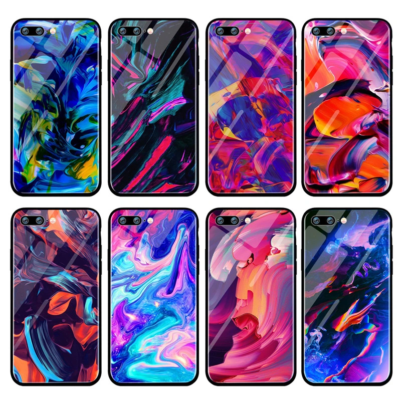 Cross-border exclusive for the new mobile phone shell art oil painting all-inclusive anti-fall explosion-proof   xr glass shell