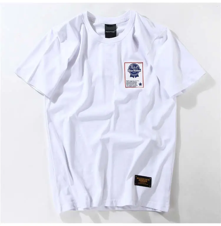 Men's casual cotton printed short sleeve T - shirt lovers loose version of the top fashion