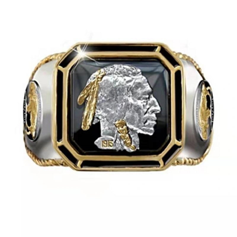 Two-tone gold-plated ring