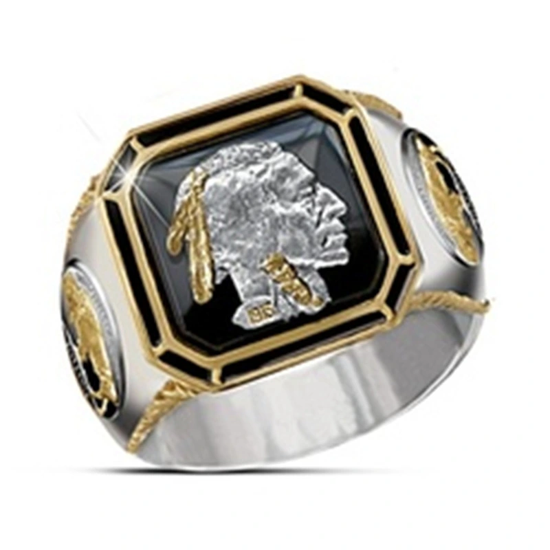 Two-tone gold-plated ring