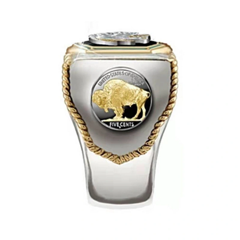 Two-tone gold-plated ring