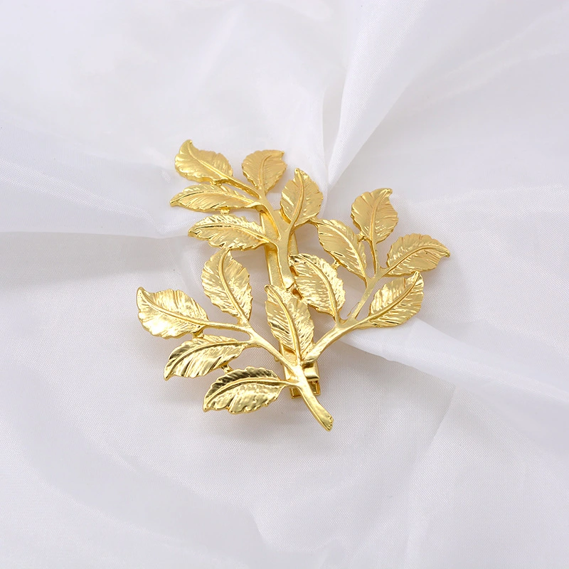 Retro Leaf Leaf Hairpin Bridal Tiara Coiled Head