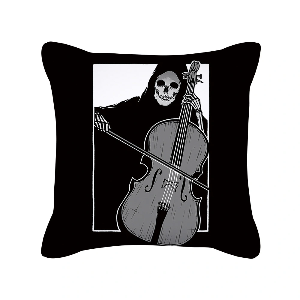 Creative Skull Print Square Pillow Cushion Cover