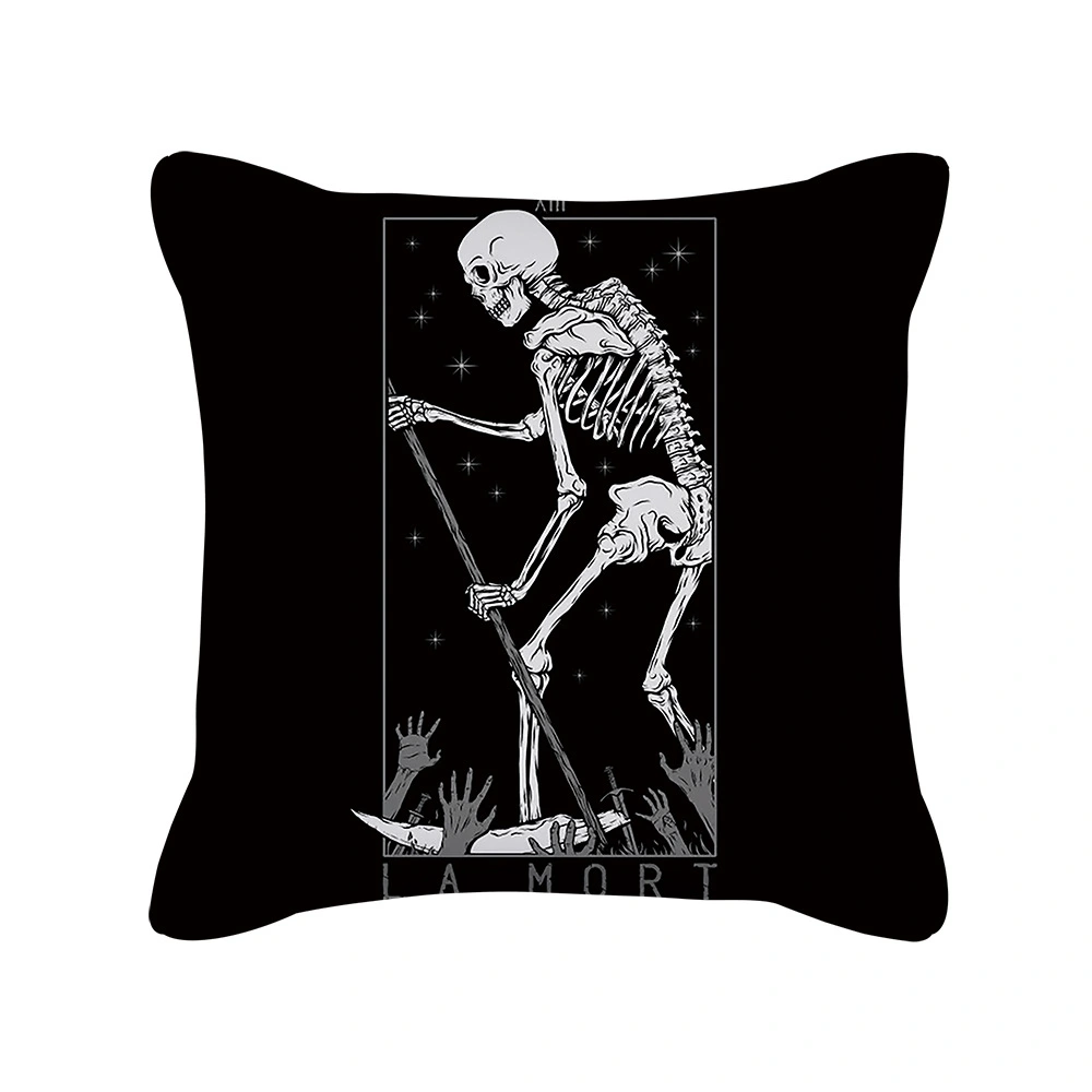 Creative Skull Print Square Pillow Cushion Cover