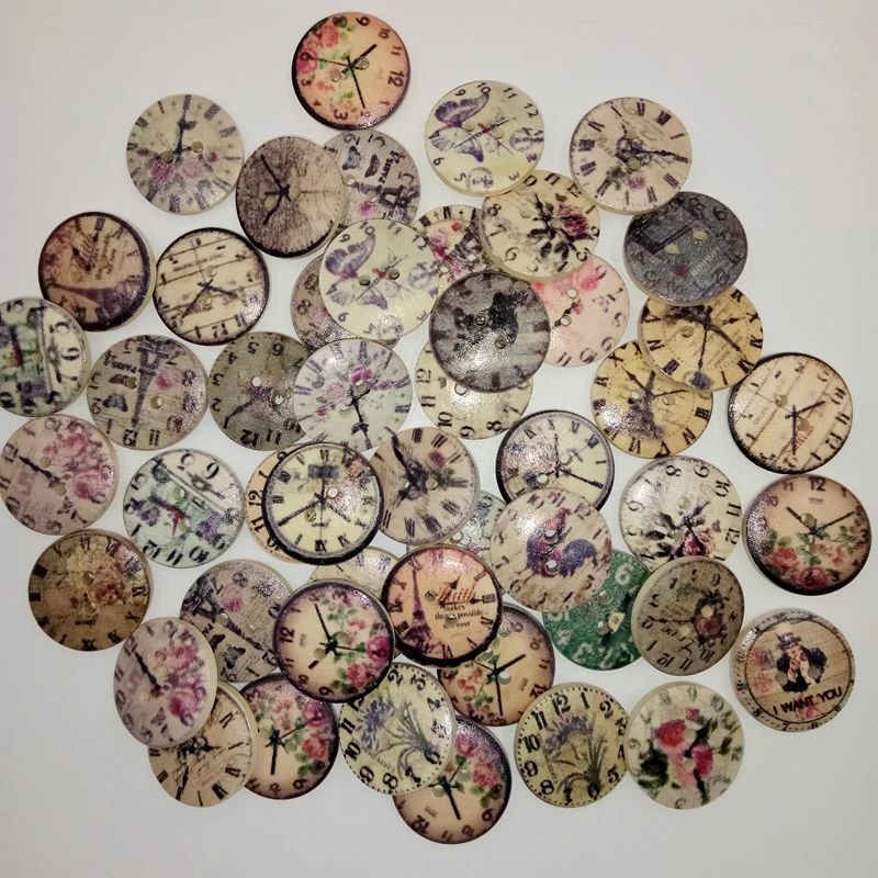 Log vintage printing buttons