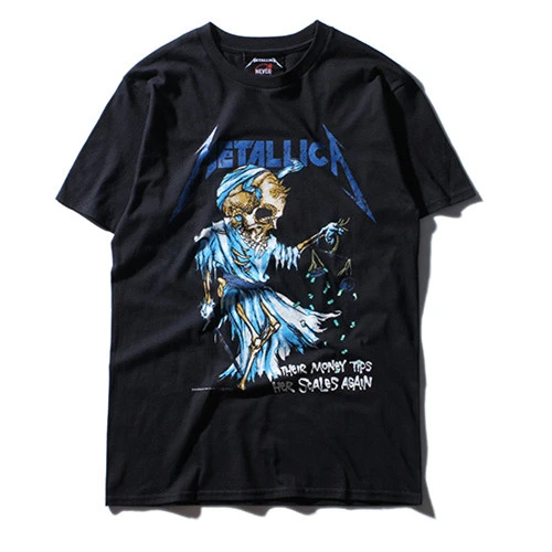 Retro Heavy Metal Band Printed T-shirt