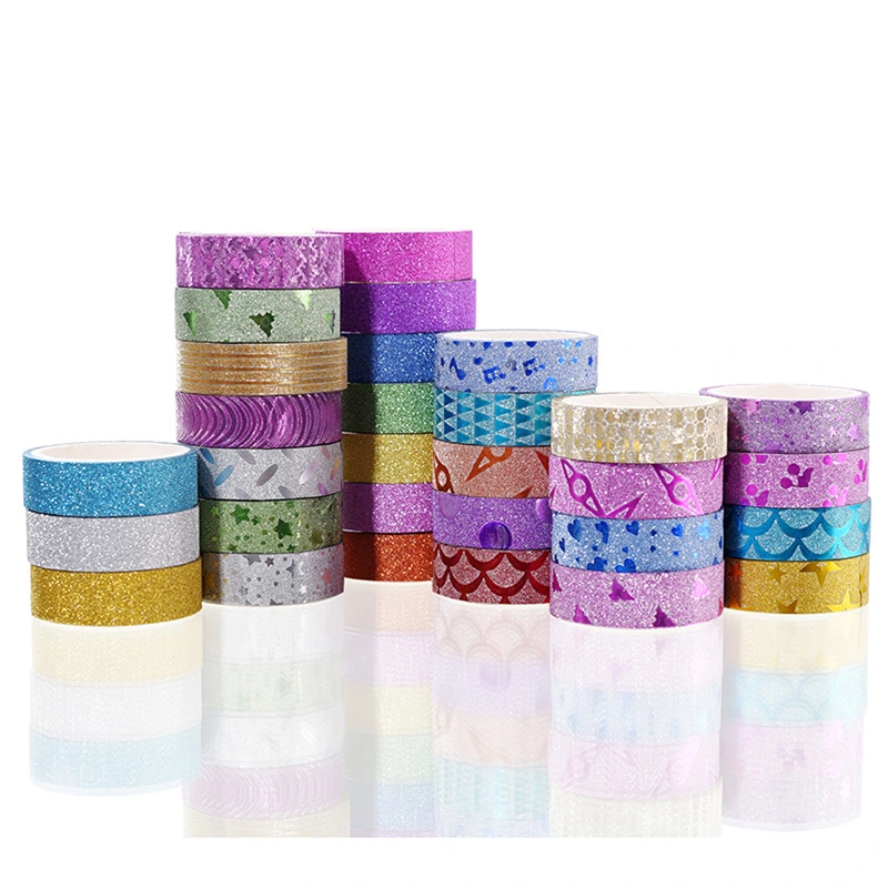 10 Rolls Of Glitter Tape Decoration Sticker