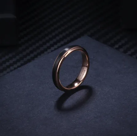 Rose Gold Tungsten Carbide Wedding Rings 8MM/6MM/4MM for man and women