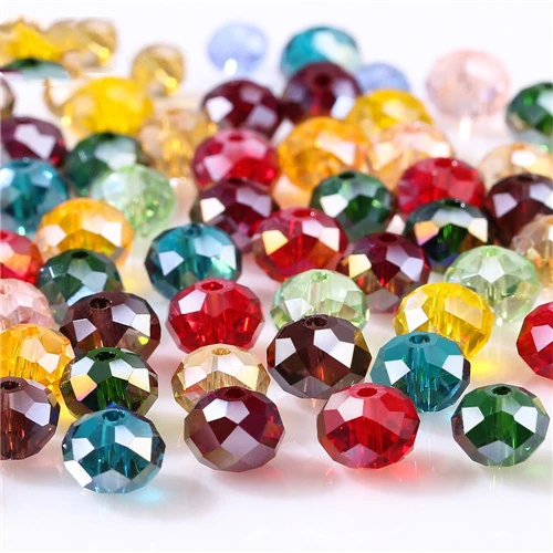 4 6 8mm Czech Loose Rondelle Crystal Beads For Jewelry Makin