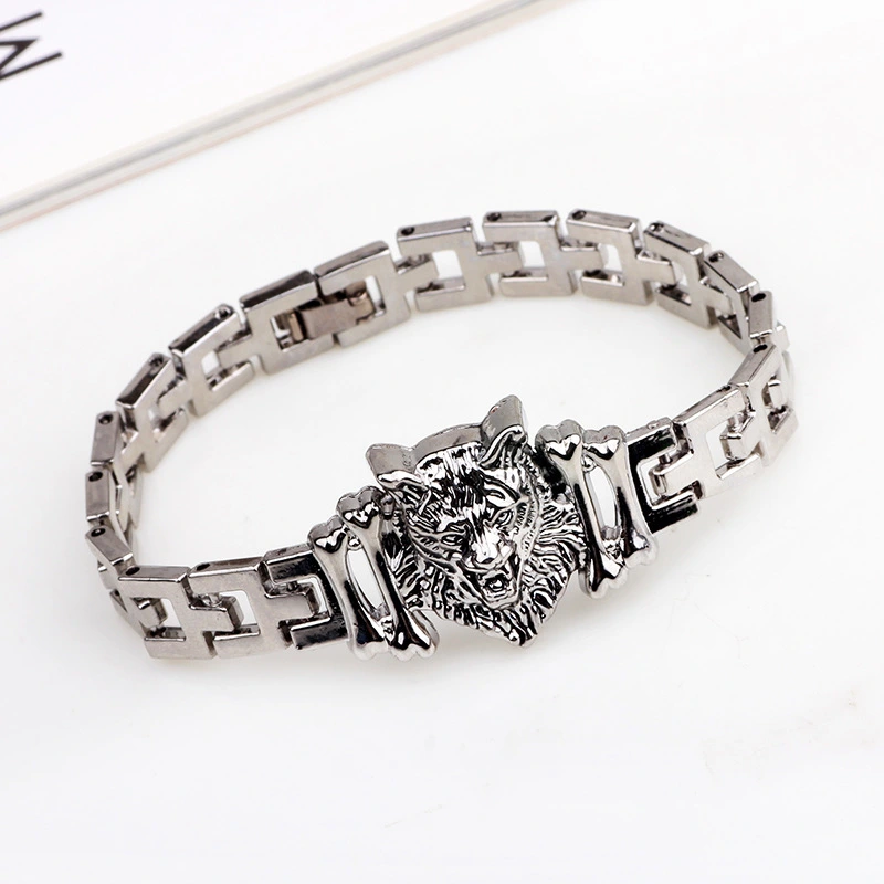 Wolf Totem Jewelry Buckle Titanium Steel Bracelet