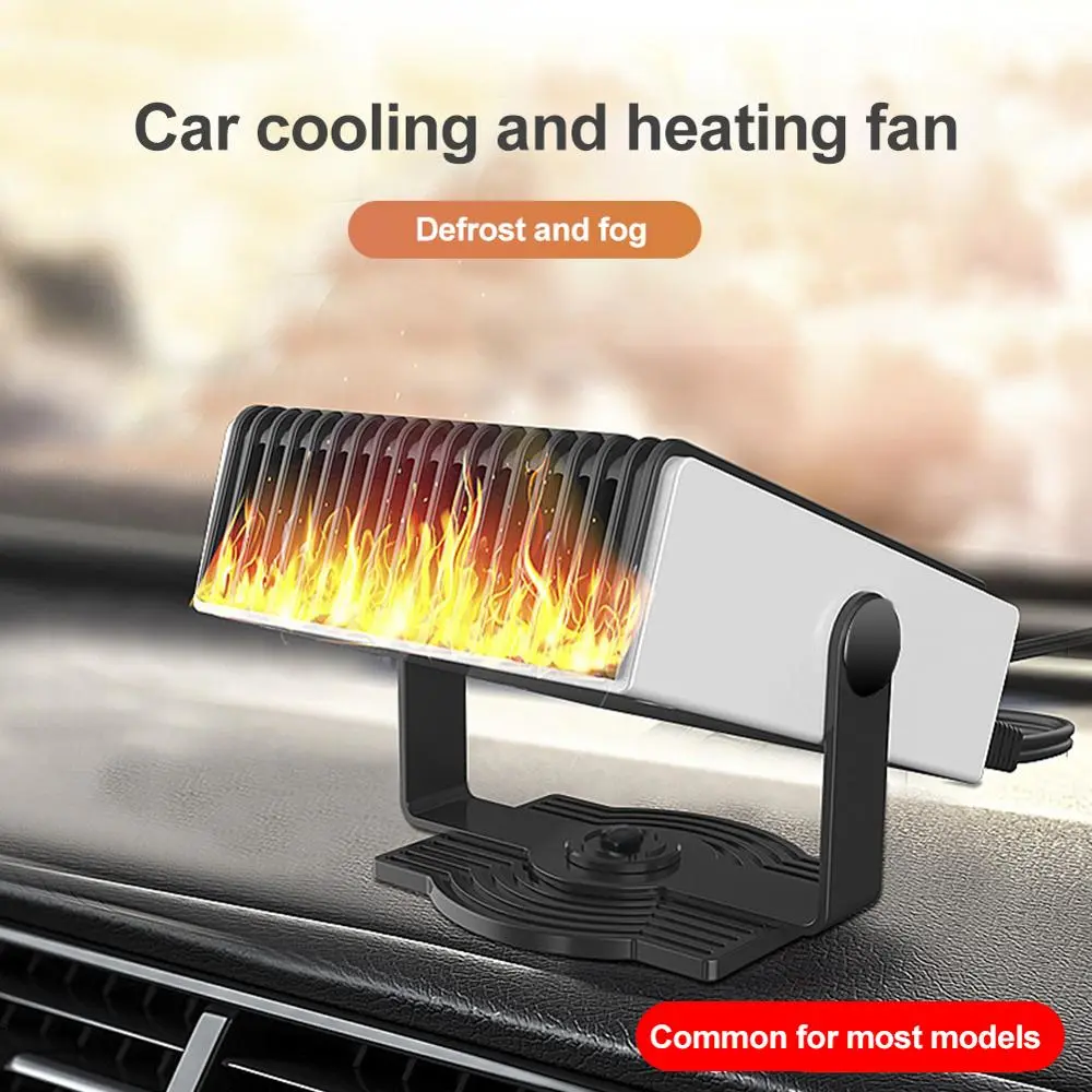Car Heater Portable Car Heater Defrost Heater 180-degree Rotation Car Heater & Cooling Fan 2 In 1 Fast Heating Low Noise