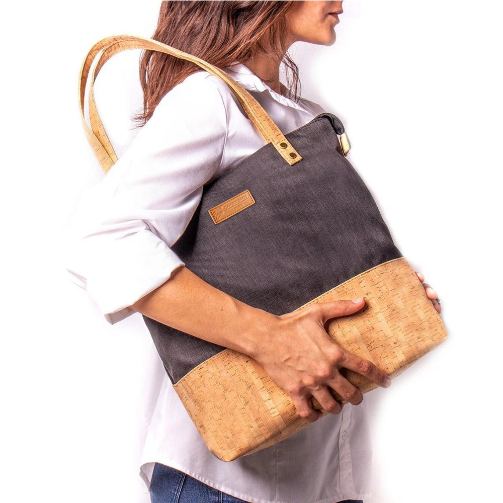 Renewable Material Cork Shoulder Handbag