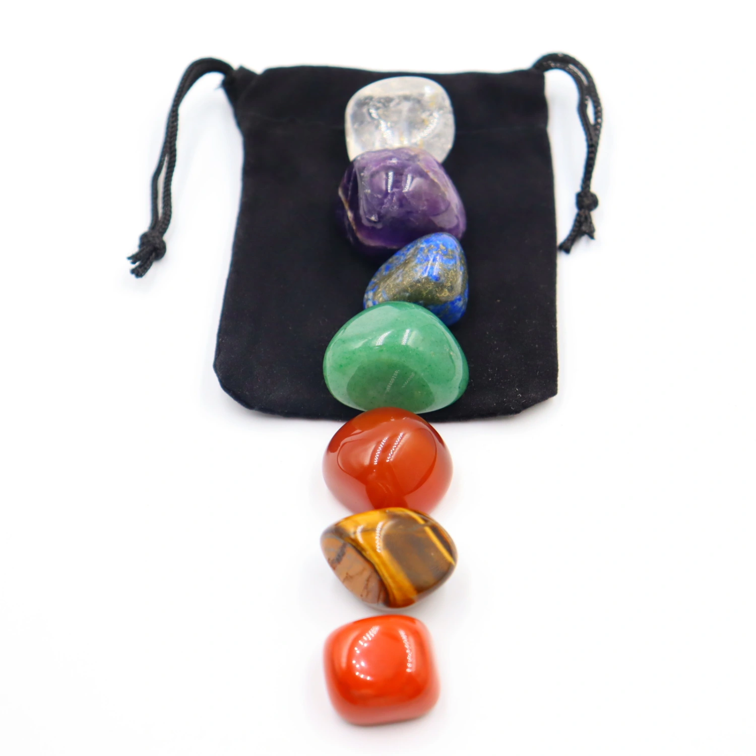 Natural Rainbow Chakra Crystal Raw Stone