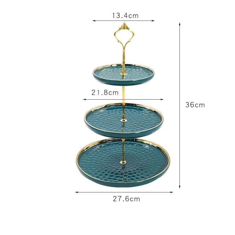 Ceramic Multilayer Fruit Plate Creative Living Room Home