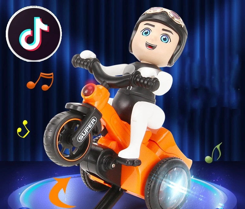 Light music spin tricycle motorcycle stunt spin car