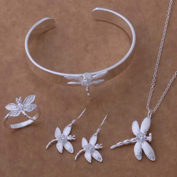 Four-piece set of stone dragonfly