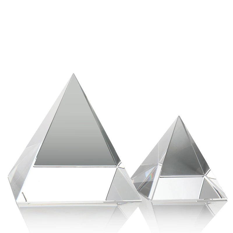 Creative Crystal Pentahedron Pyramid Craft Ornaments