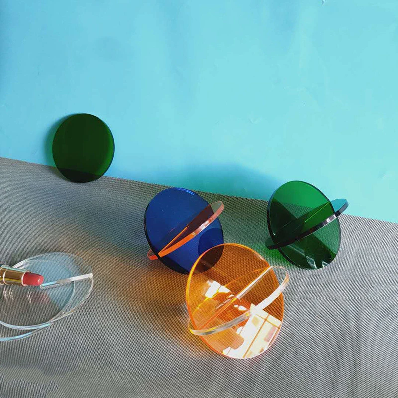 Color Acrylic Round Coaster Tea Cup Heat Pad