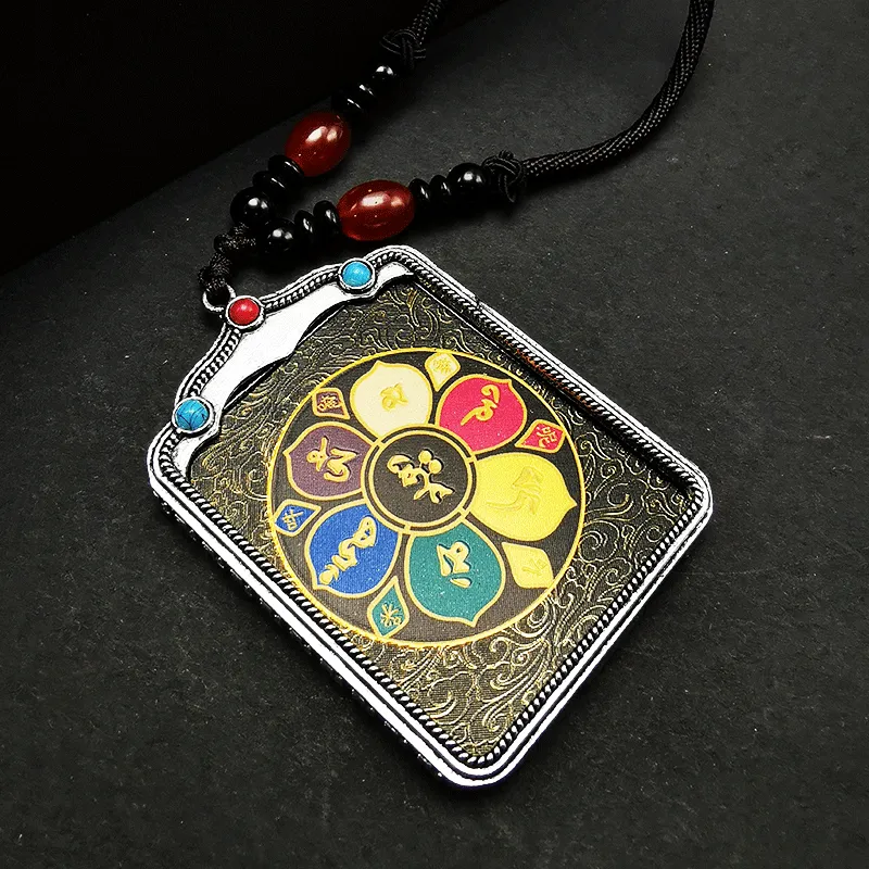 Black Gold Thangka Gawu Box Pendant Necklace