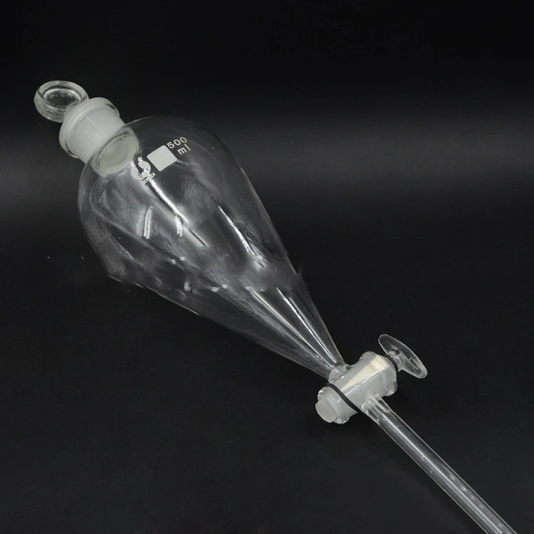  Glass Stopper Pear-shaped Separatory Funnel