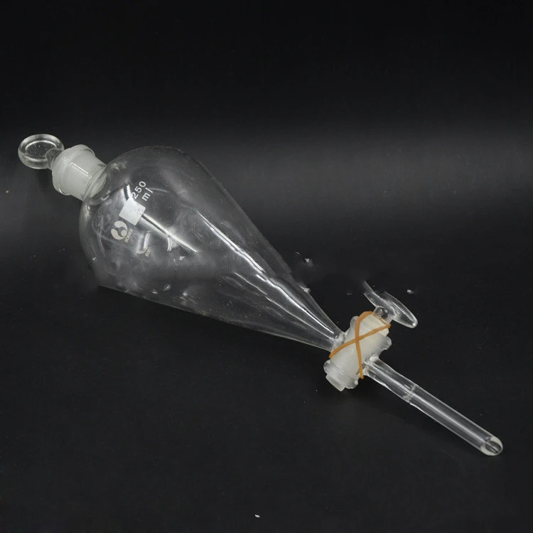  Glass Stopper Pear-shaped Separatory Funnel
