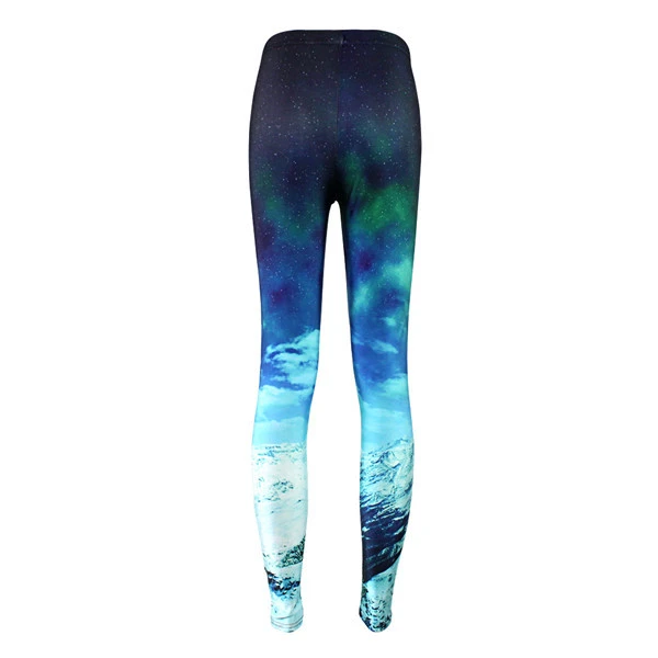 Women Hot Leggings Digital Print Ice and Snow