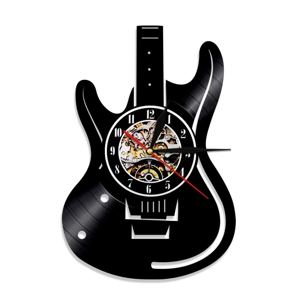 Vinyl clock music instrument series album hanging