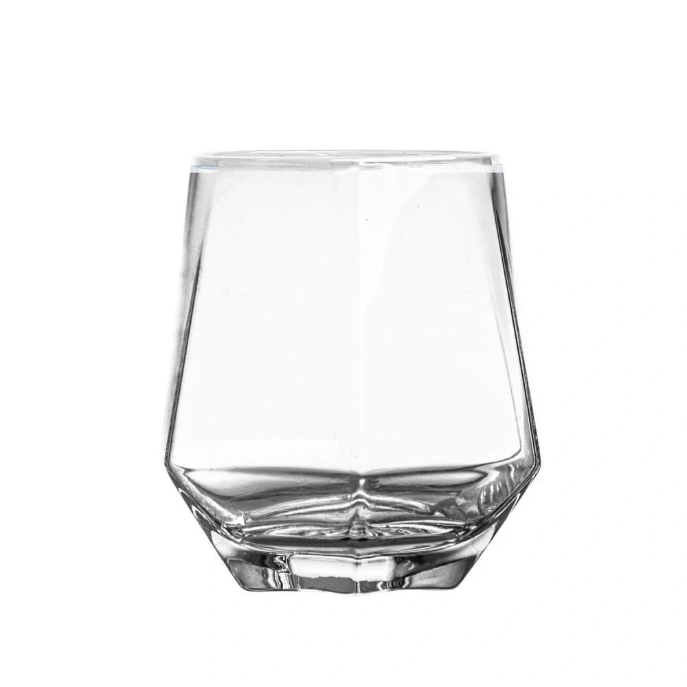 Modern Minimalist Colorful Hexagonal Diamond Glass Water Cup