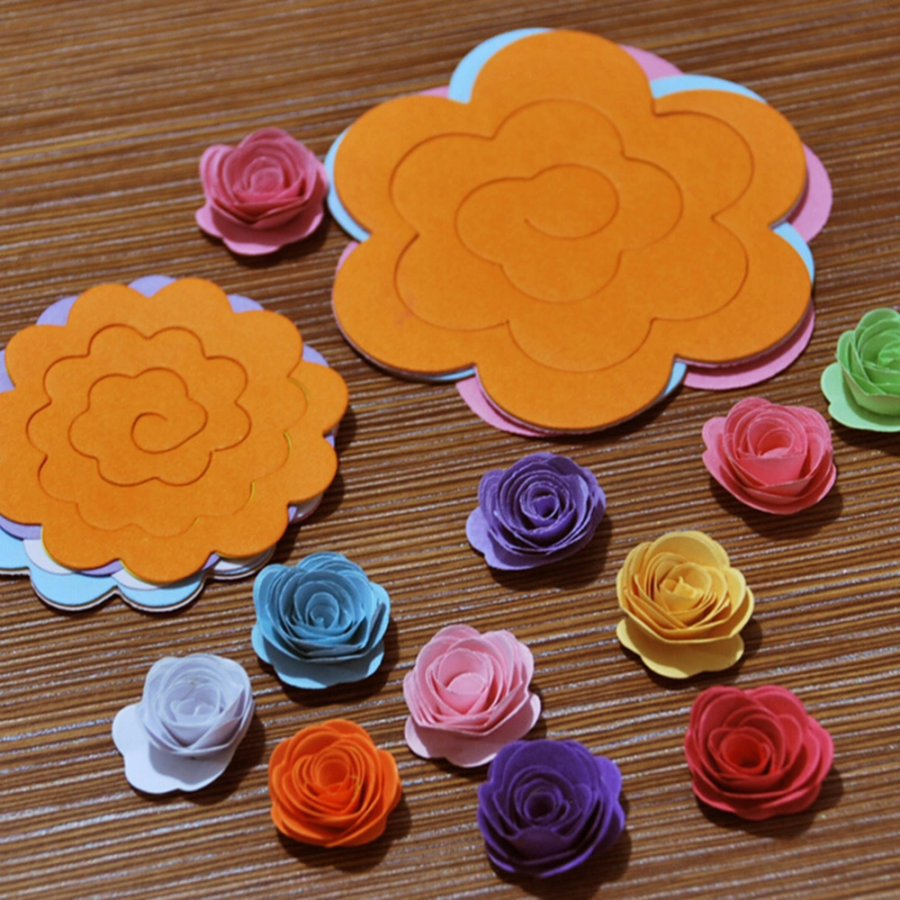 Handmade round three-dimensional paper roll flower paper