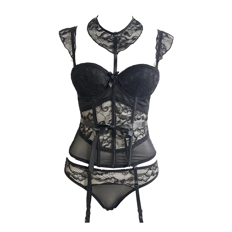 Temptation bow fascinating corset vest