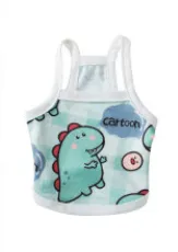 Spring and summer new pet vest full of cute little dinosaur cat clothes little dog puppy cat clothes