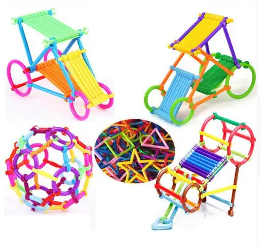 Assembled Building Blocks DIY Smart Stick Plastic Blocks Imagination Creativity Educational Learning Toys