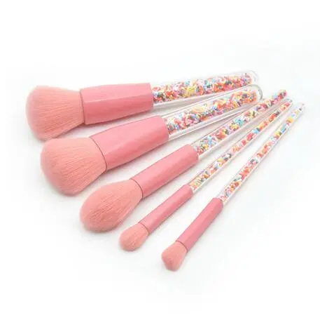 Transparent handle Christmas candy makeup brush