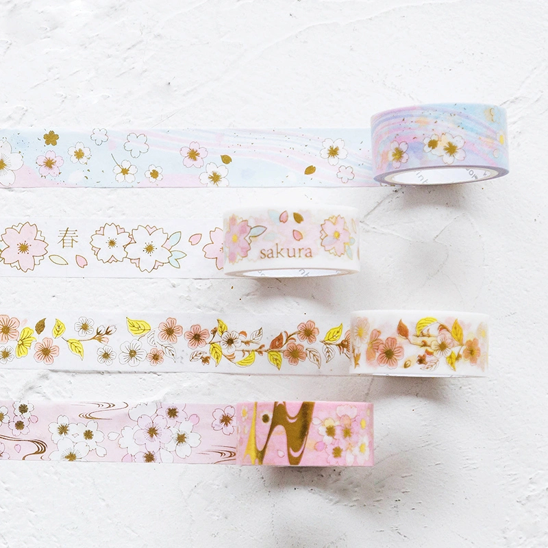 Sakura series and paper tape bronzing