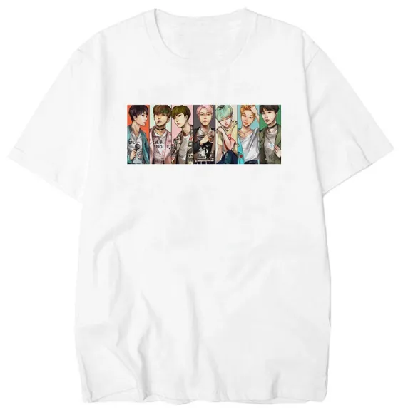 2021 summer fashion trend men's short-sleeved T-shirt bulletproof juvenile comic version printing men's T-shirt