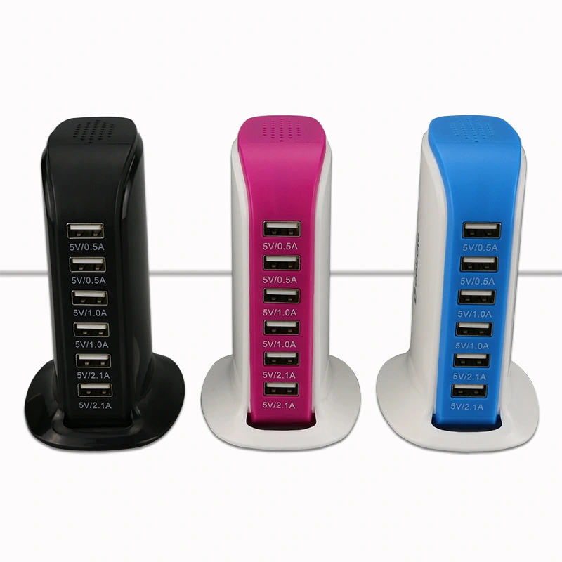 6-port USB socket for quick charging