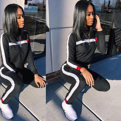 Casual stitching sports suit