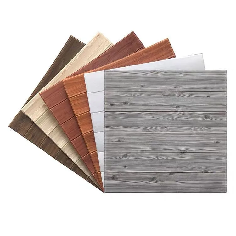 Waterproof and anti-collision 3D wood grain wall sticker