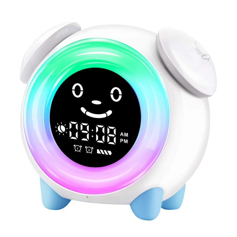 Colorful night light electronic alarm clock