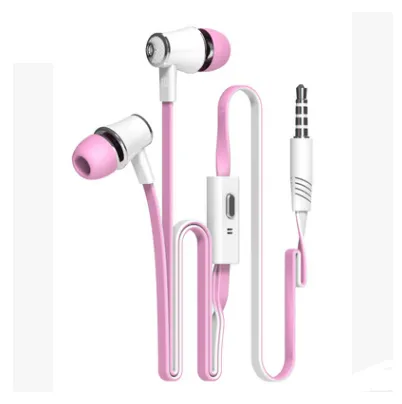 JM21 noodle line subwoofer mobile phone line control headset in-ear headphones
