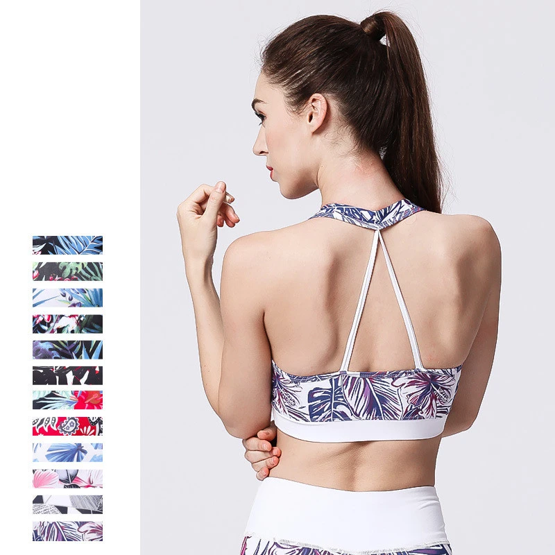 Underwire Yoga Wear Printed Bra