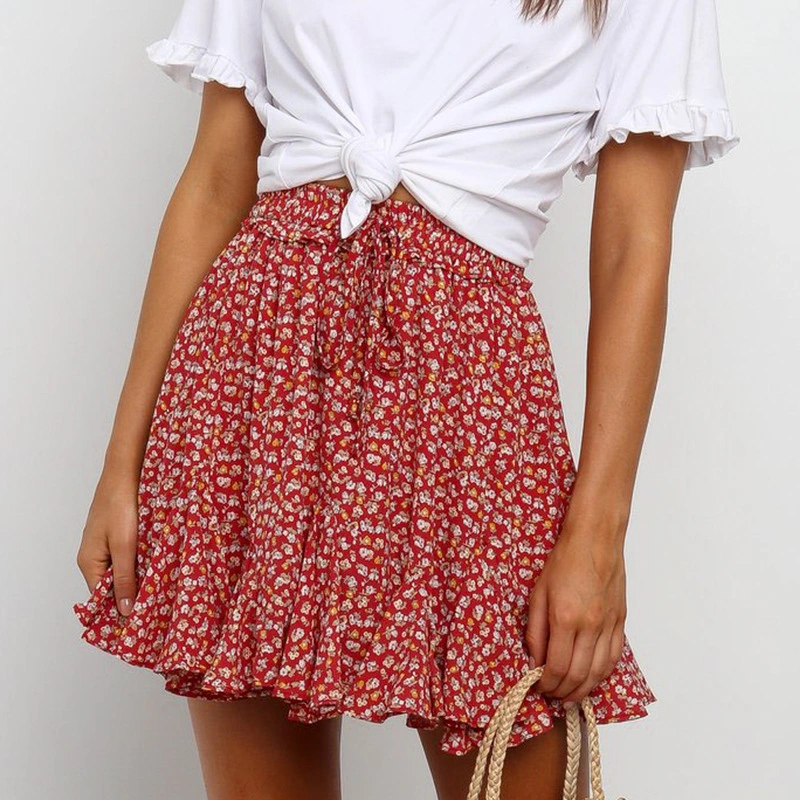 Printed lace skirt