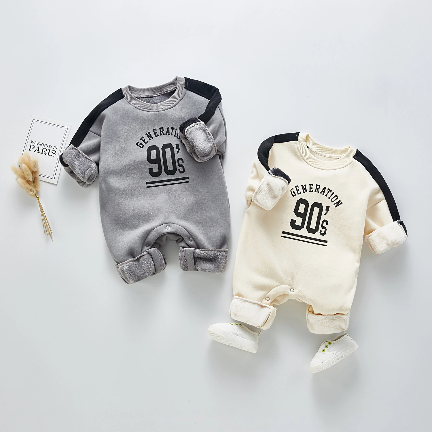 Number and fleece jumpsuit