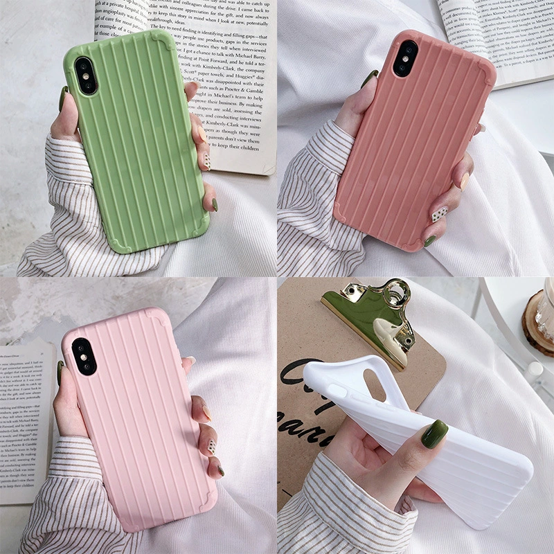 Solid color tpu suitcase phone case