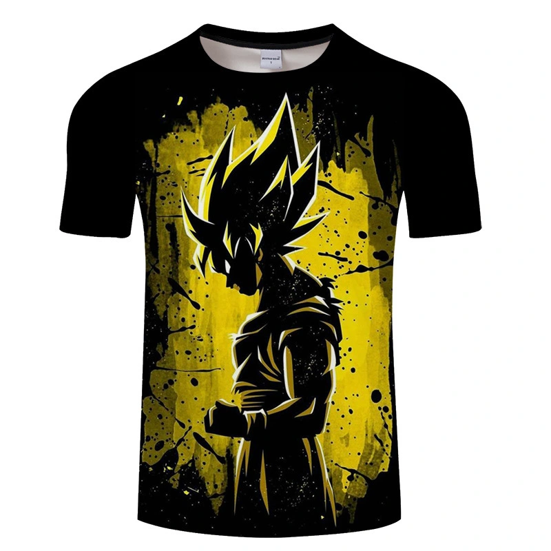 Dragon Ball Digital Printing Short Sleeve Breathable Casual Short Sleeve Top