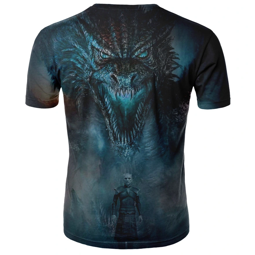 Right game Dragon Night King Digital Print Round Collar Large Size Men's Wear